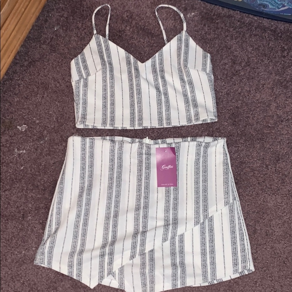 NWT striped two piece